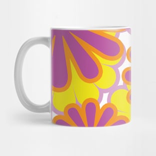 Geometric Retro Flower Print Mug